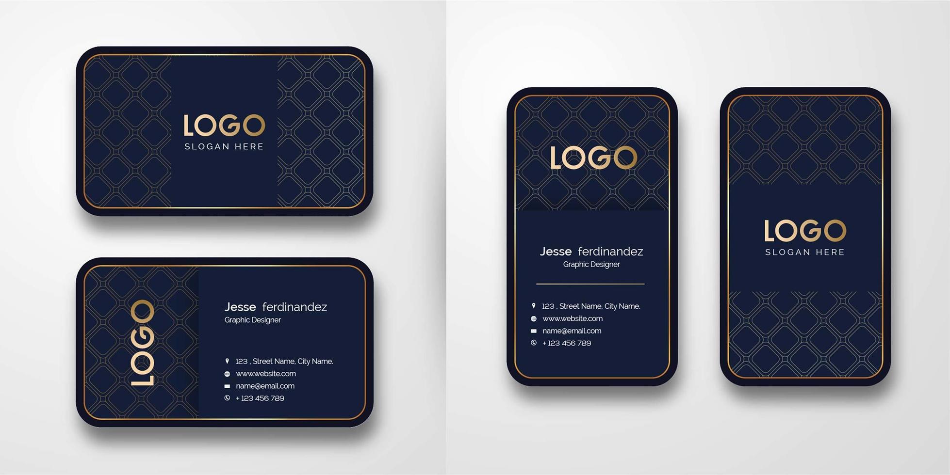 Abstract Luxury Pattern  Business Card Template vector