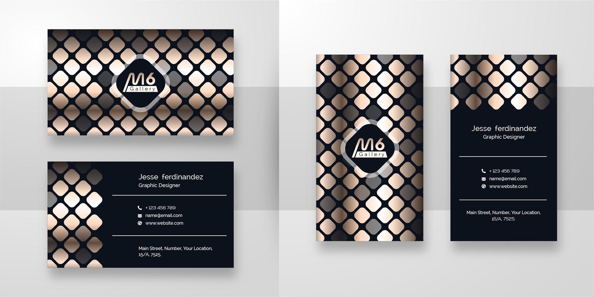 Luxury Dark Business card Template vector