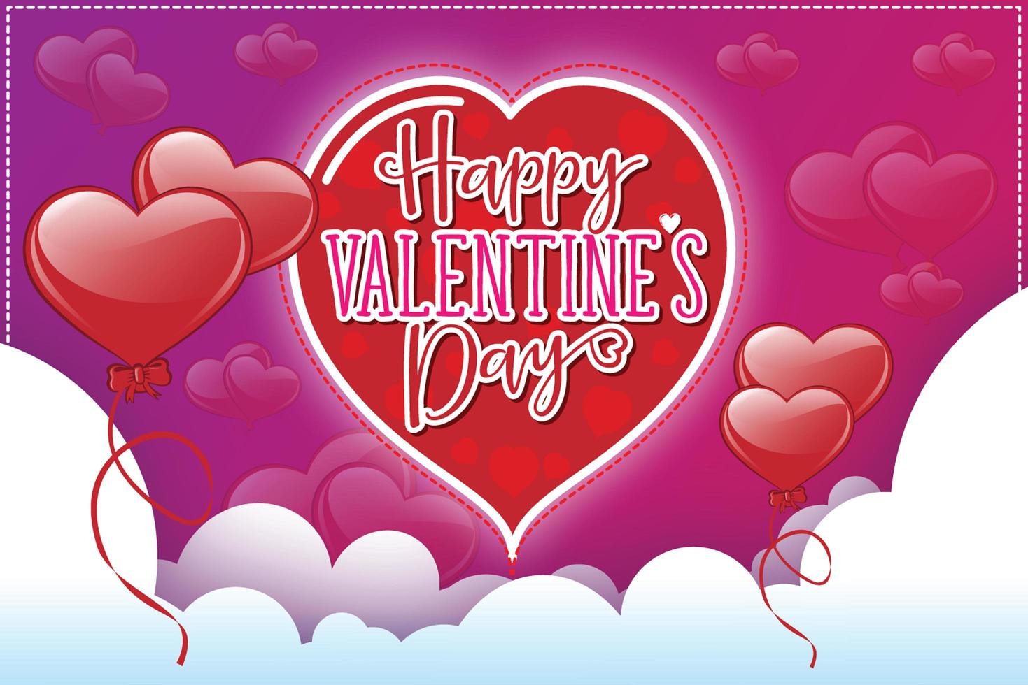 Valentine's day design vector