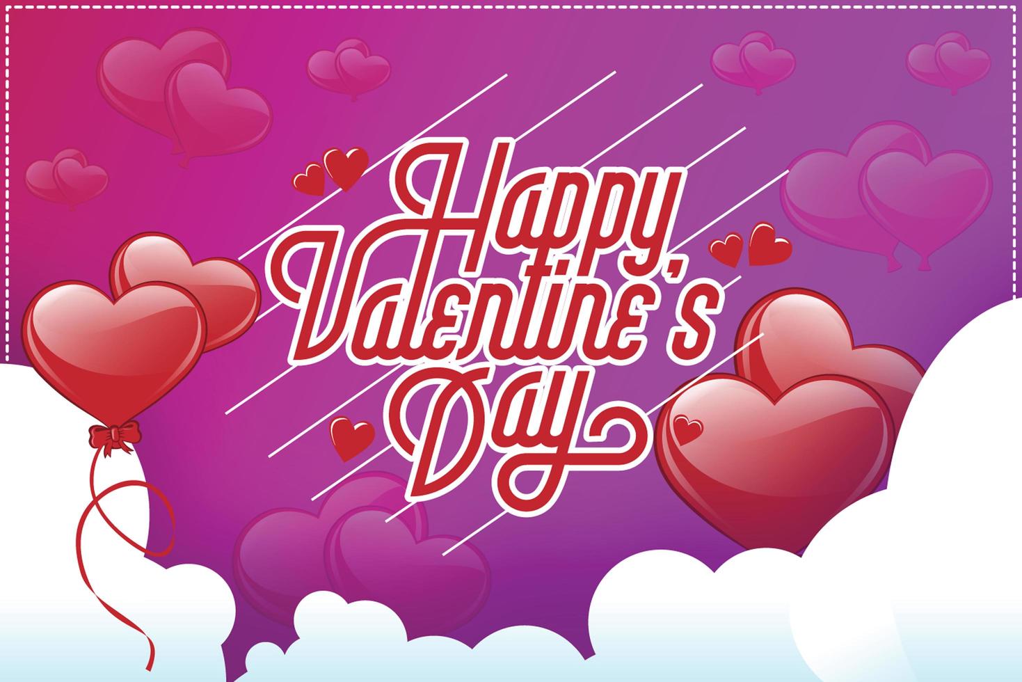 Valentine's day template vector