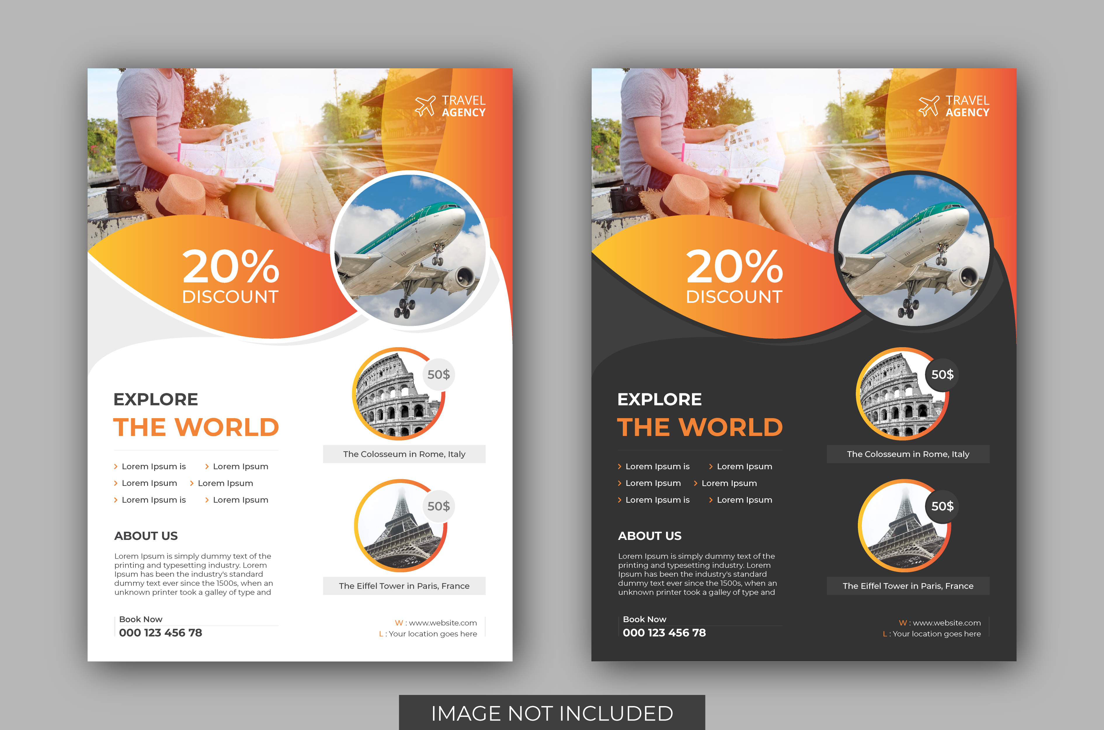 Tours and travel flyer template 22 Vector Art at Vecteezy Throughout Tour Flyer Template