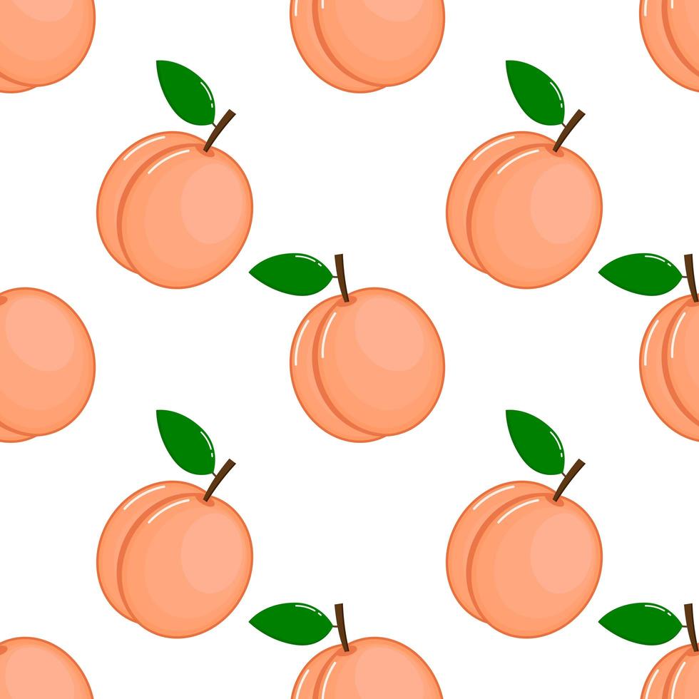 pink peaches seamless pattern vector