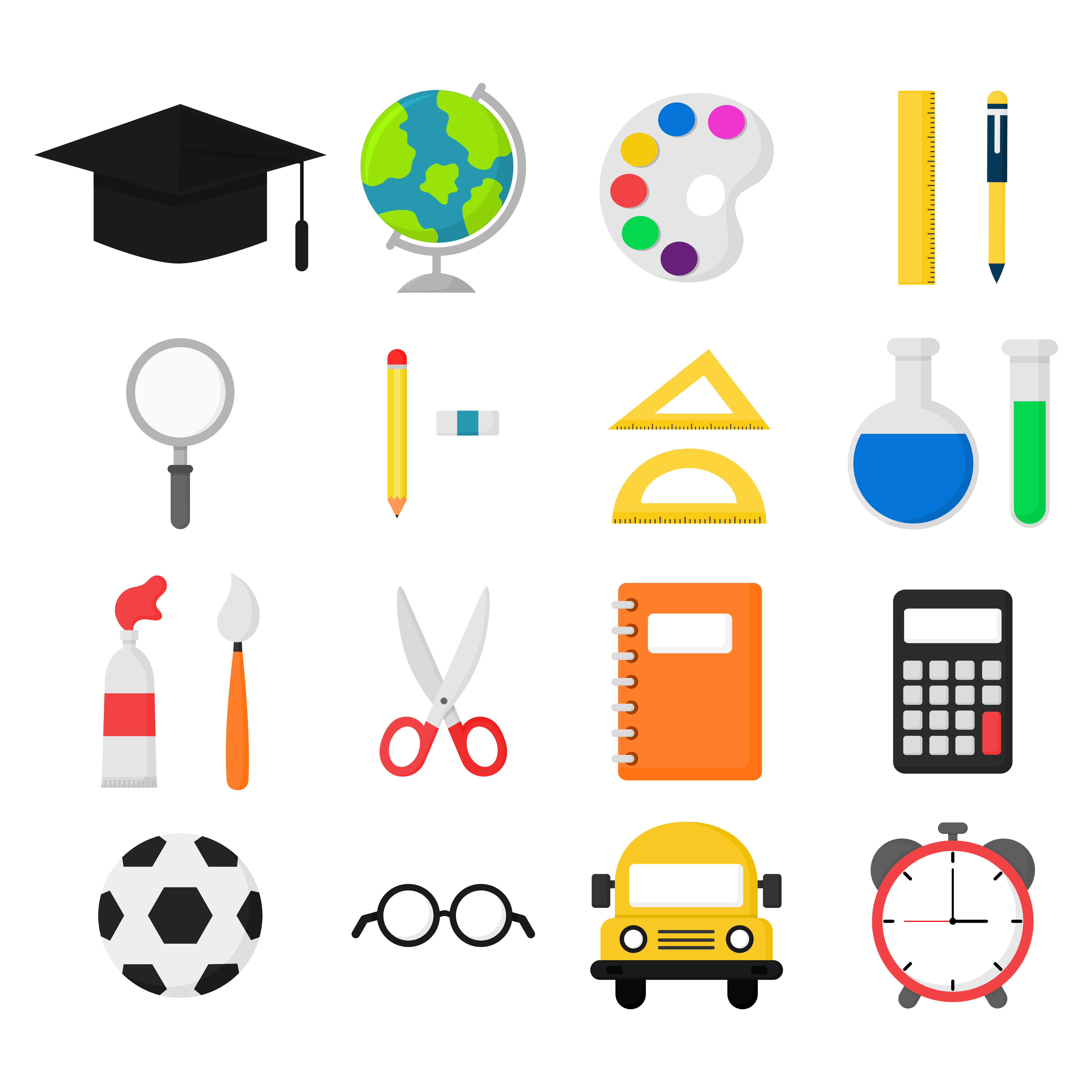 School supplies elements set 692042 Vector Art at Vecteezy