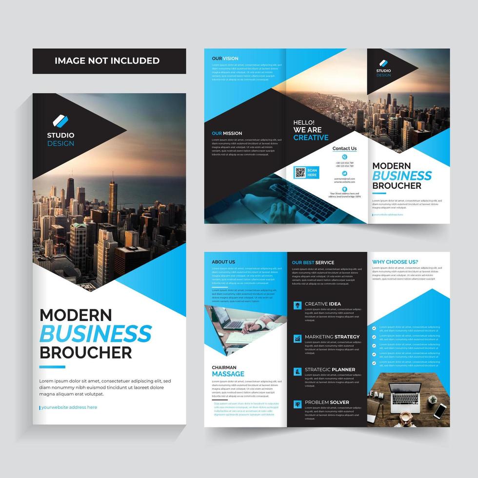 Corporate Business Brochure Trifold Template Design vector
