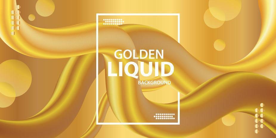 Fondo líquido dorado vector