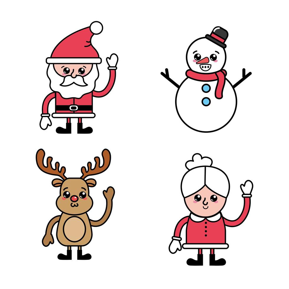 Christmas Character Set vector