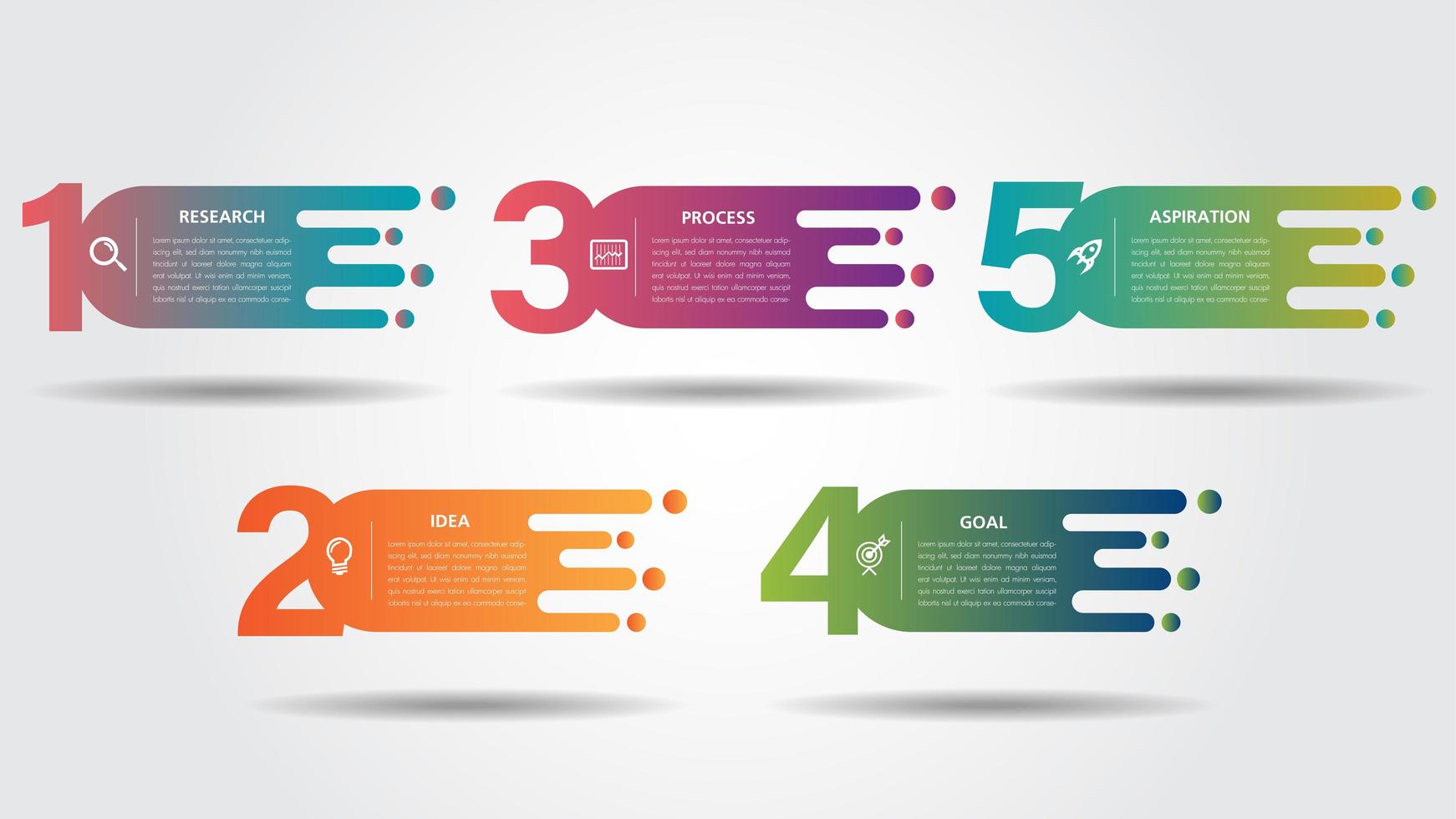 Business Infographic design template with colorful icons vector