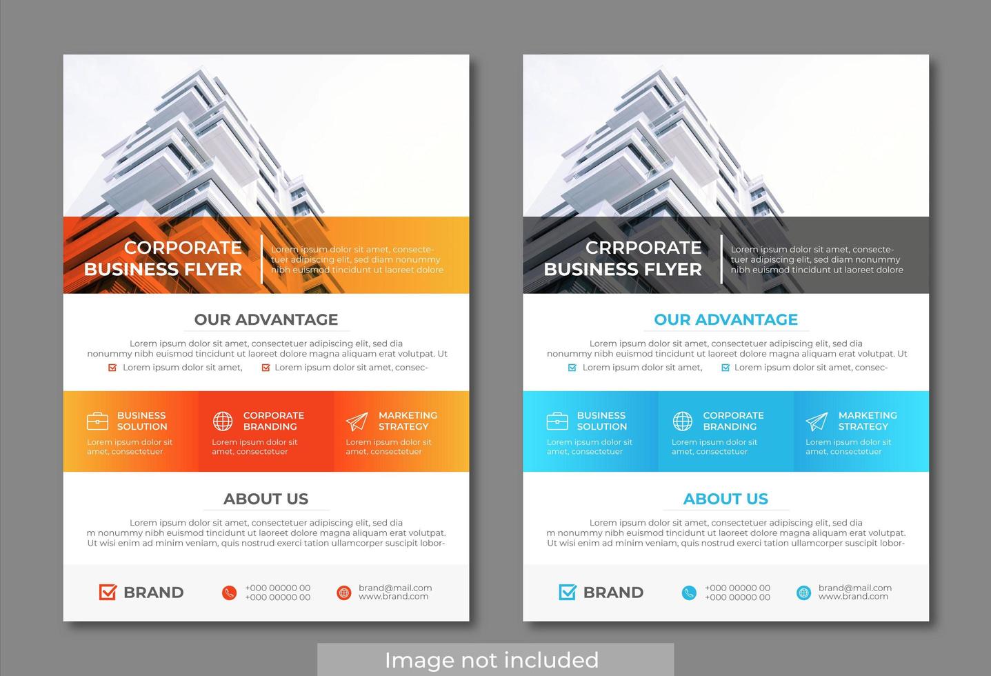 Rectangle Design Modern and clean business flyer template vector