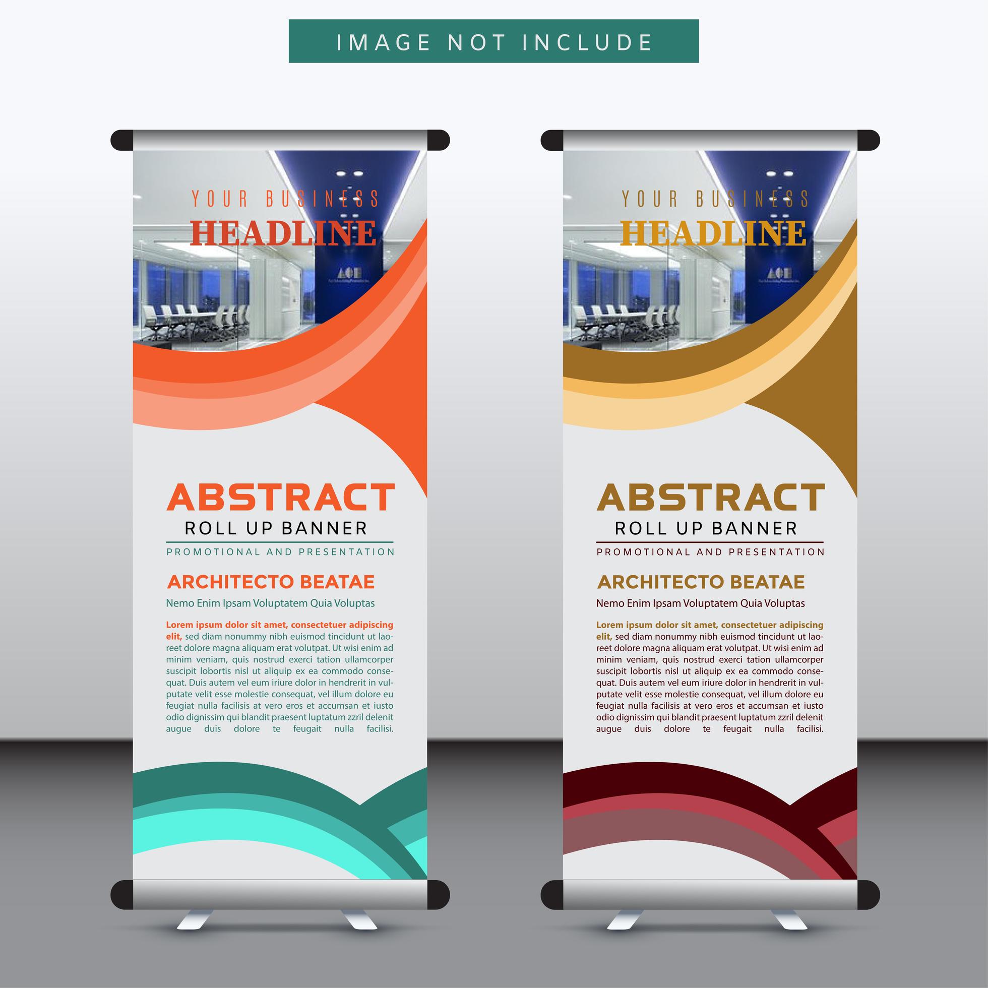 vertical curved design banner template 692149 Vector Art at Vecteezy