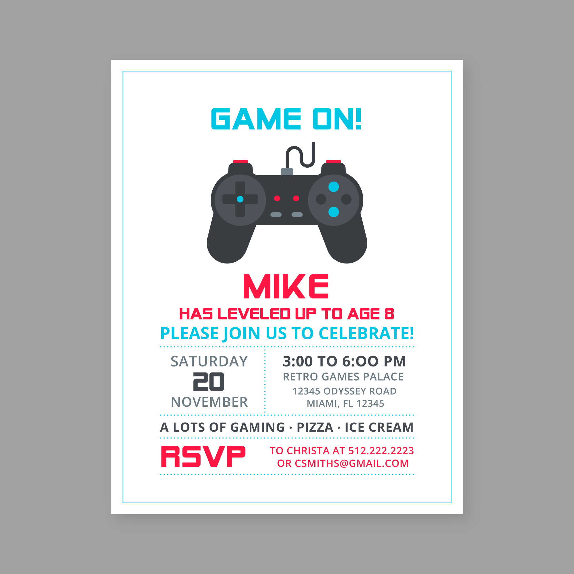 Retro Game Birthday Invitation Template Vector Art At Vecteezy Retro Game Birthday Invitation Template Vector Art At Vecteezy