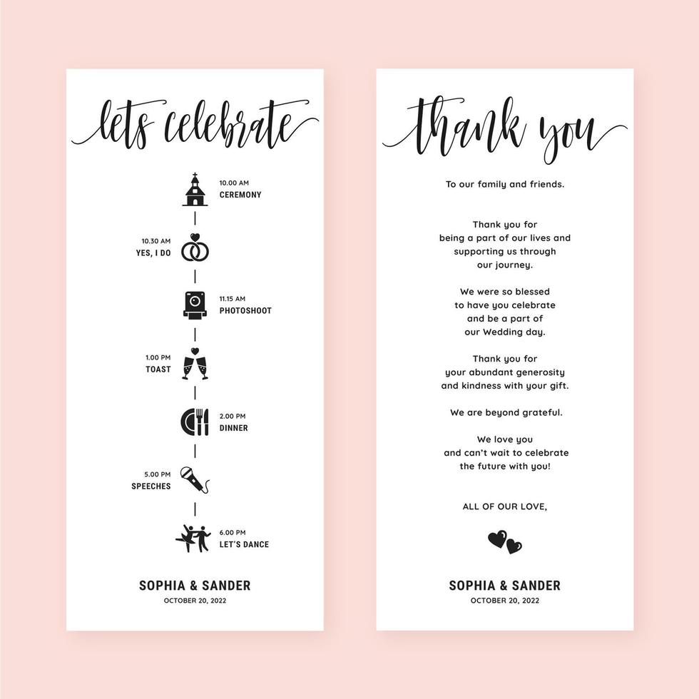 bridal-party-itinerary-digital-digital-wedding-timeline-etsy