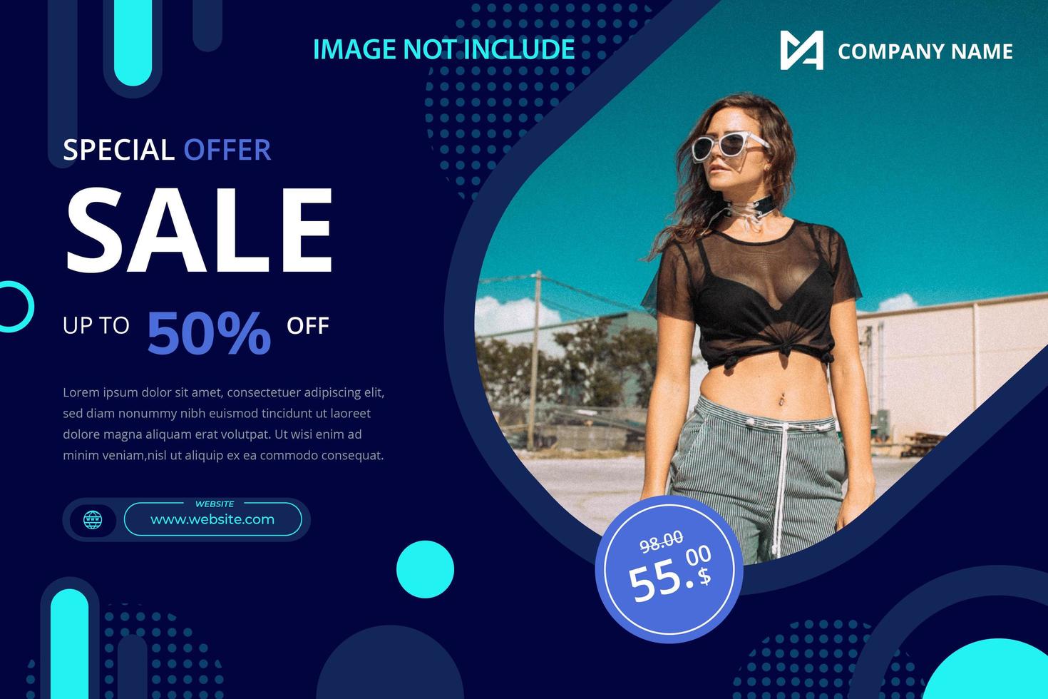 Sale promotion banner template vector