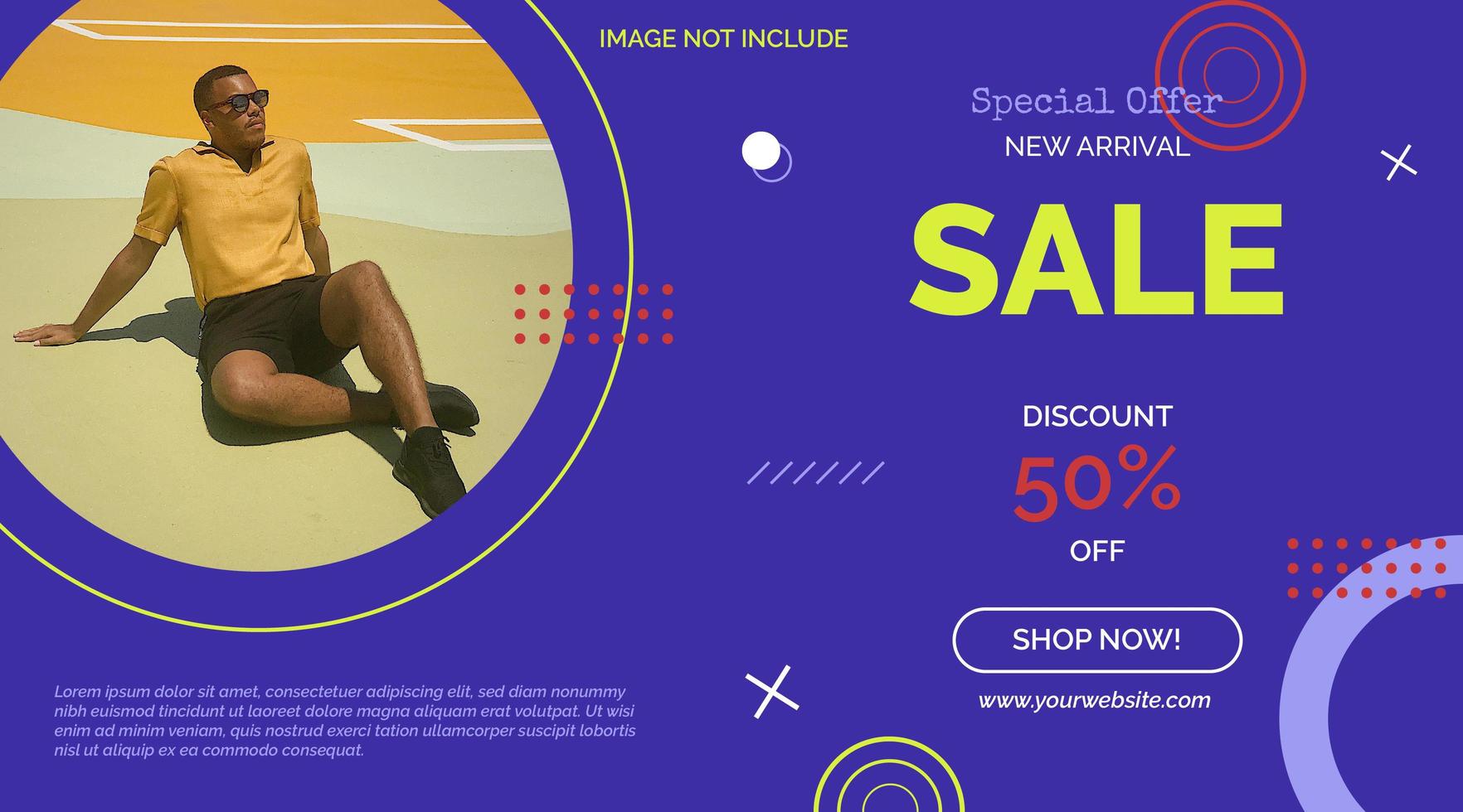 Sales social media banner template vector