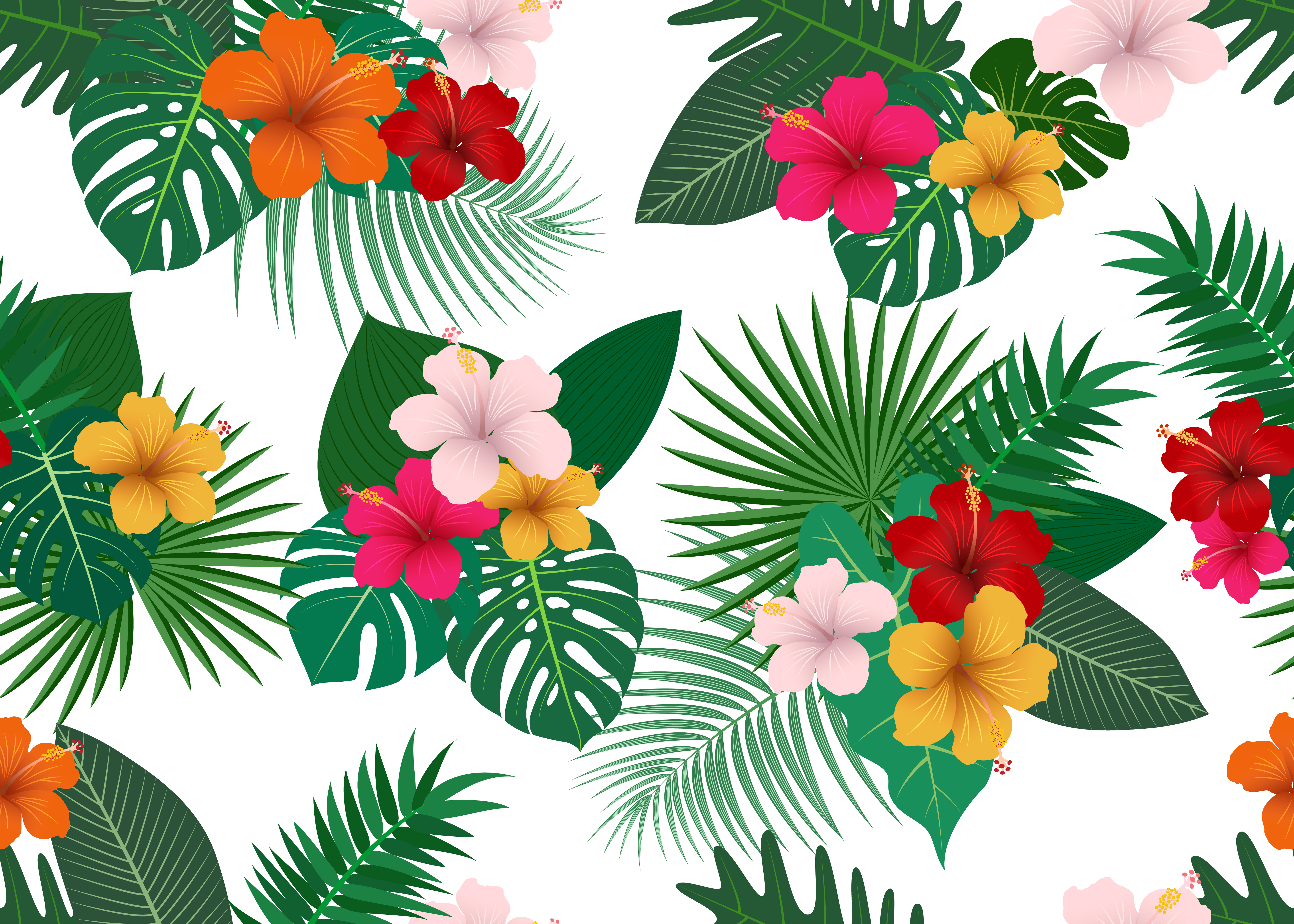 tropical flower pattern