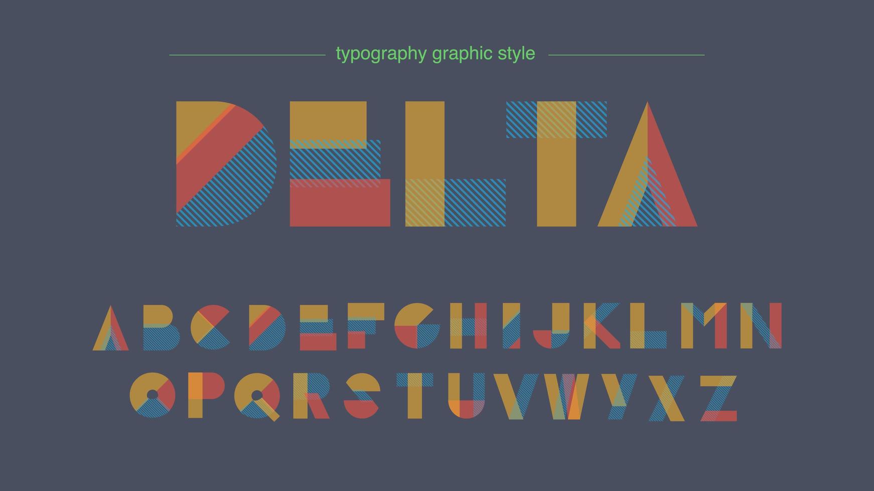 Abstract Shapes Colorful Typography vector