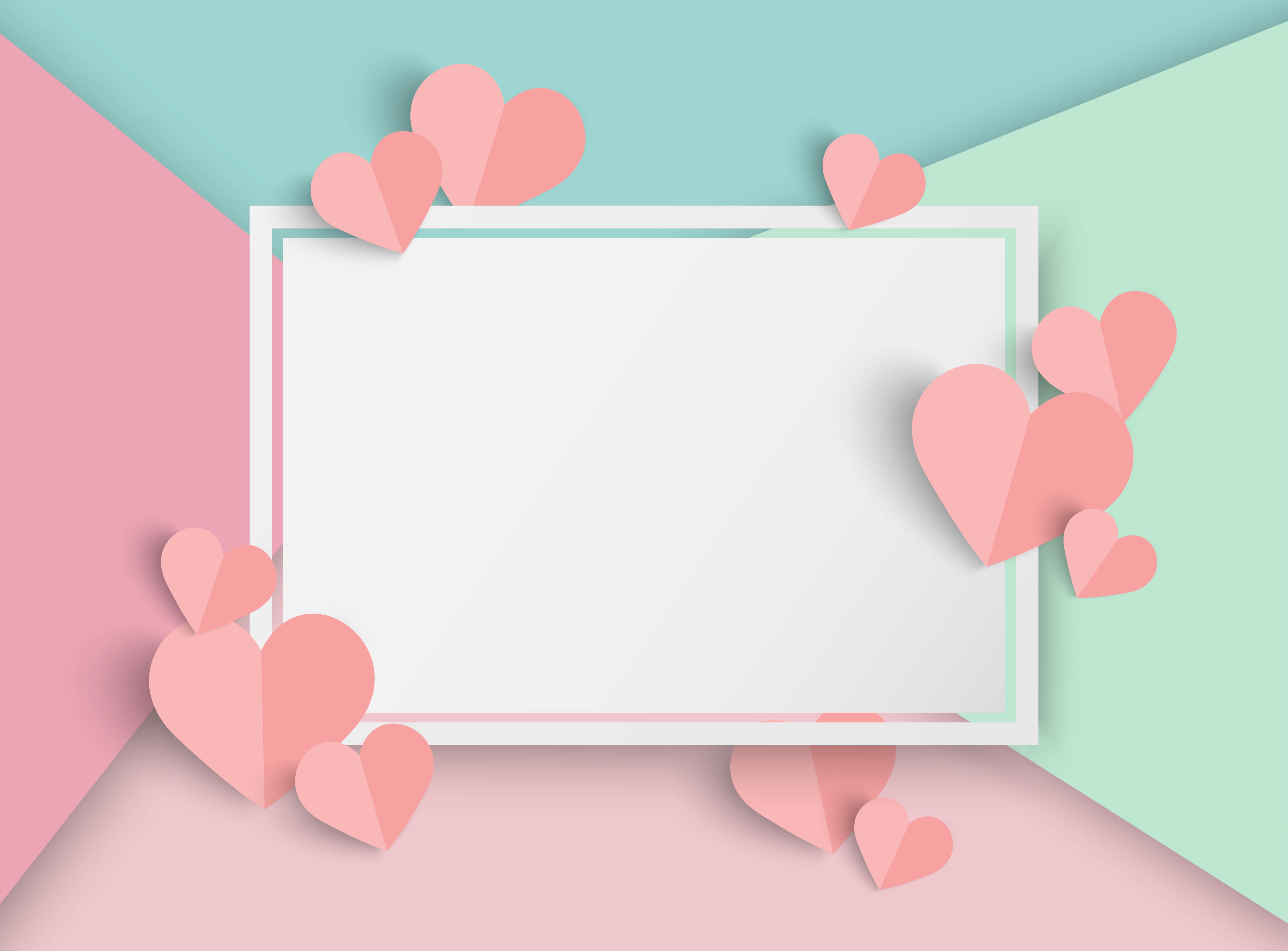 Valentines Background With Colorful Sections Hearts And Blank White Rectangle Frame Download Free Vectors Clipart Graphics Vector Art The best selection of royalty free valentine background vector art, graphics and stock illustrations. vecteezy