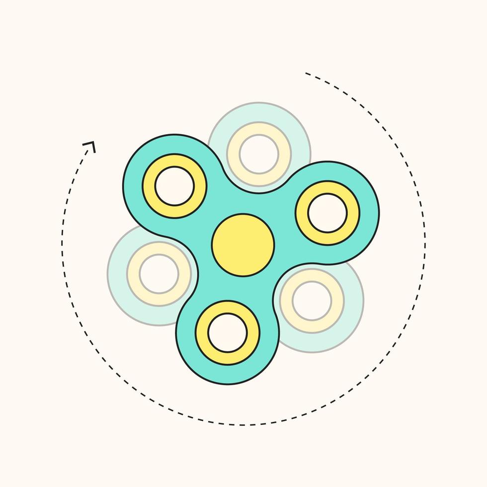 Icônes vectorielles colorées Fidget Spinner Spinner 693107 Art vectoriel  chez Vecteezy