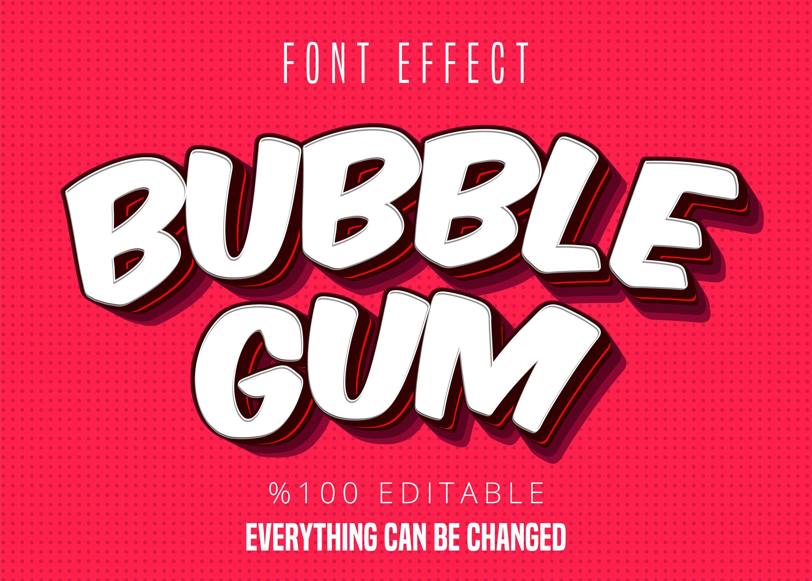 Bubble Gum text 692451 Vector Art at Vecteezy