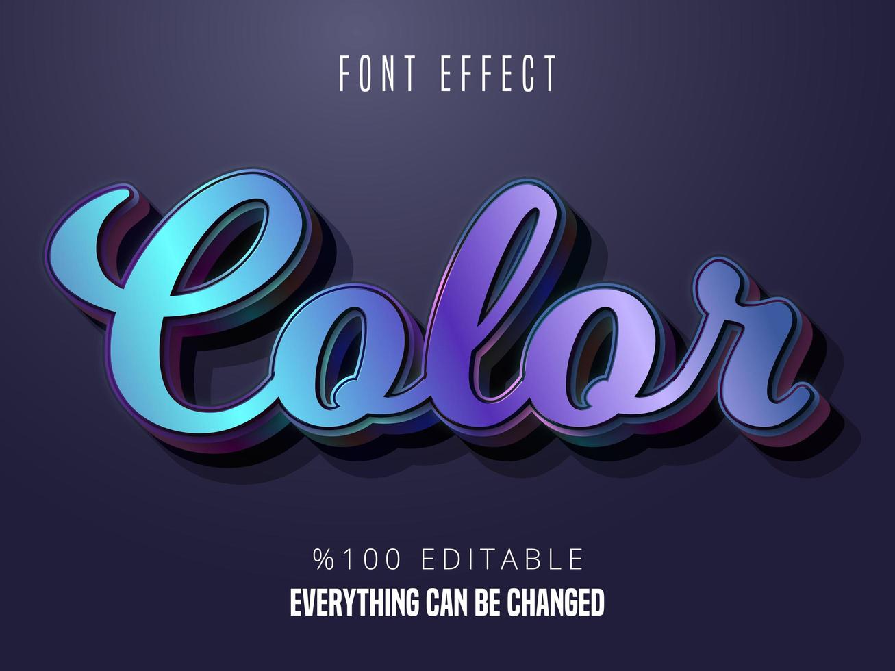 Colorful gradient font effect 692477 Vector Art at Vecteezy