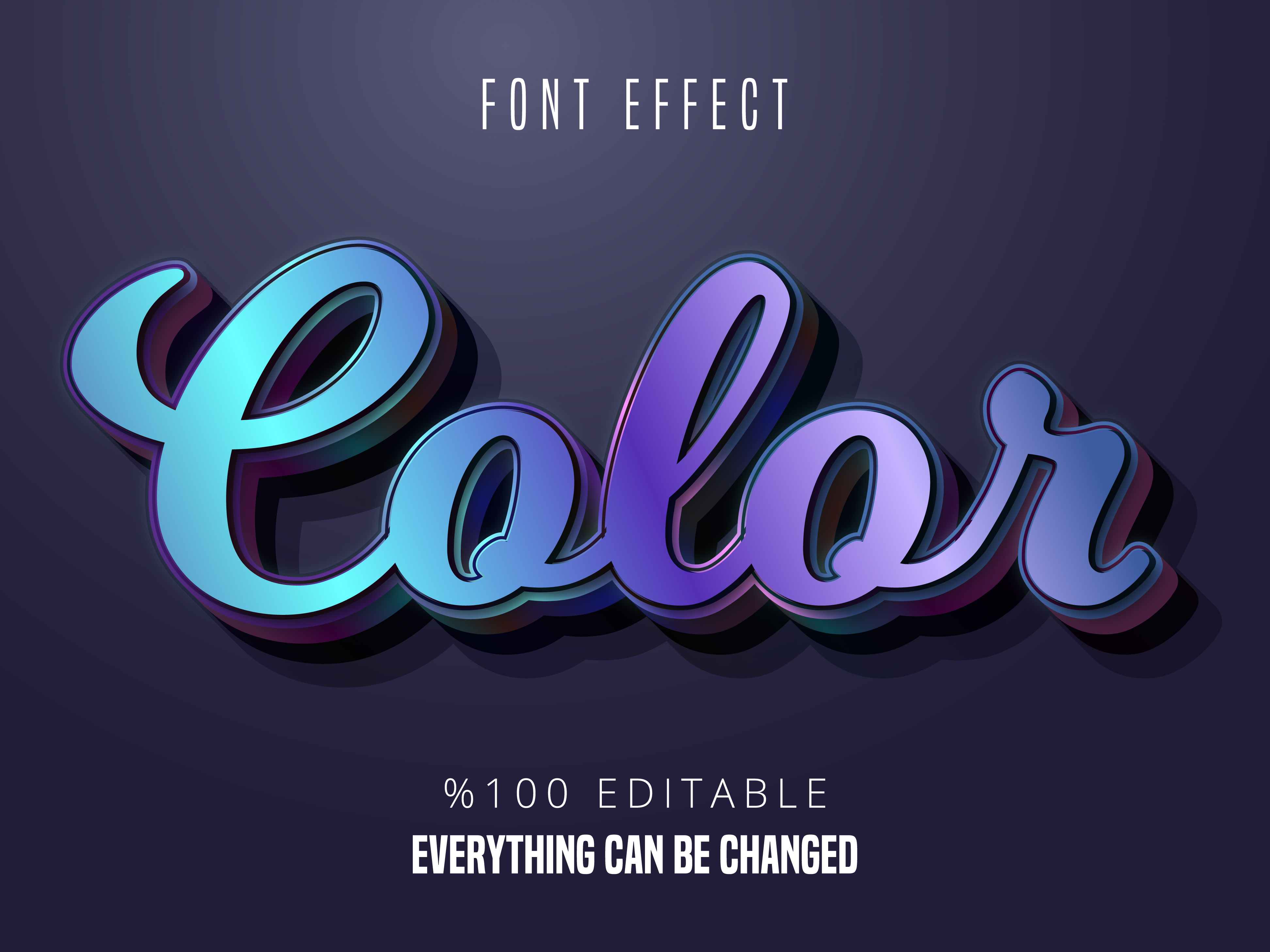 Colorful gradient font effect 692477 Vector Art at Vecteezy