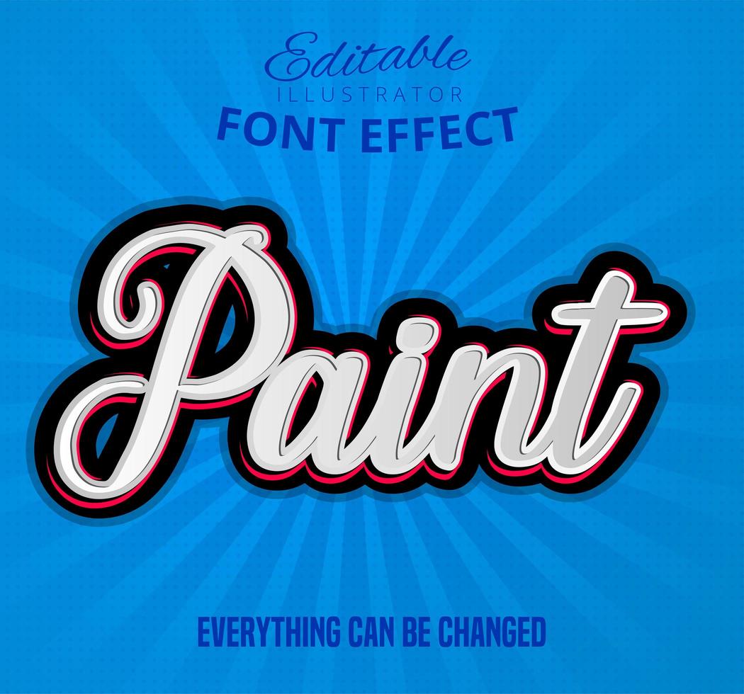 Paint font effect text 692489 Vector Art at Vecteezy