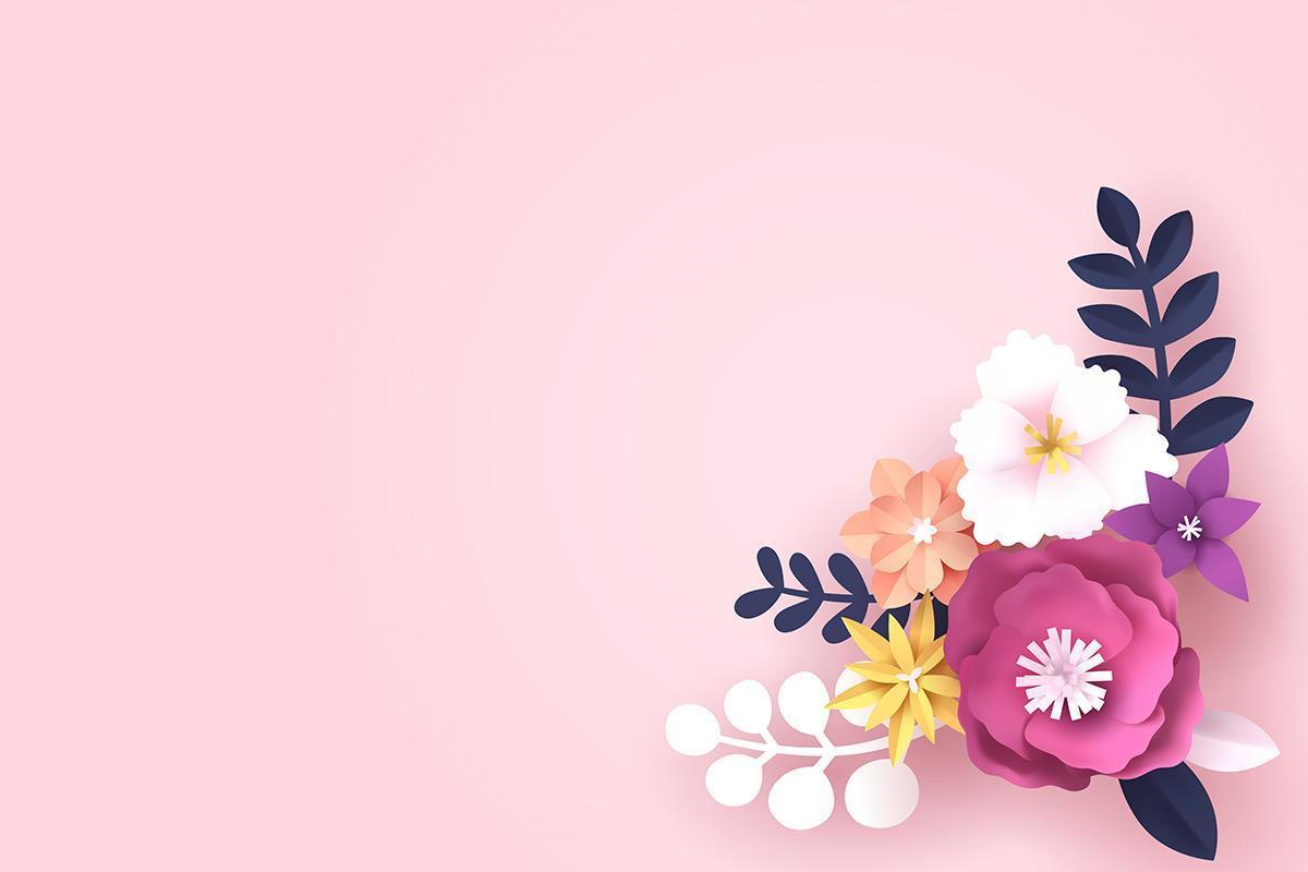 Paper art of Flower with copy space for text vector