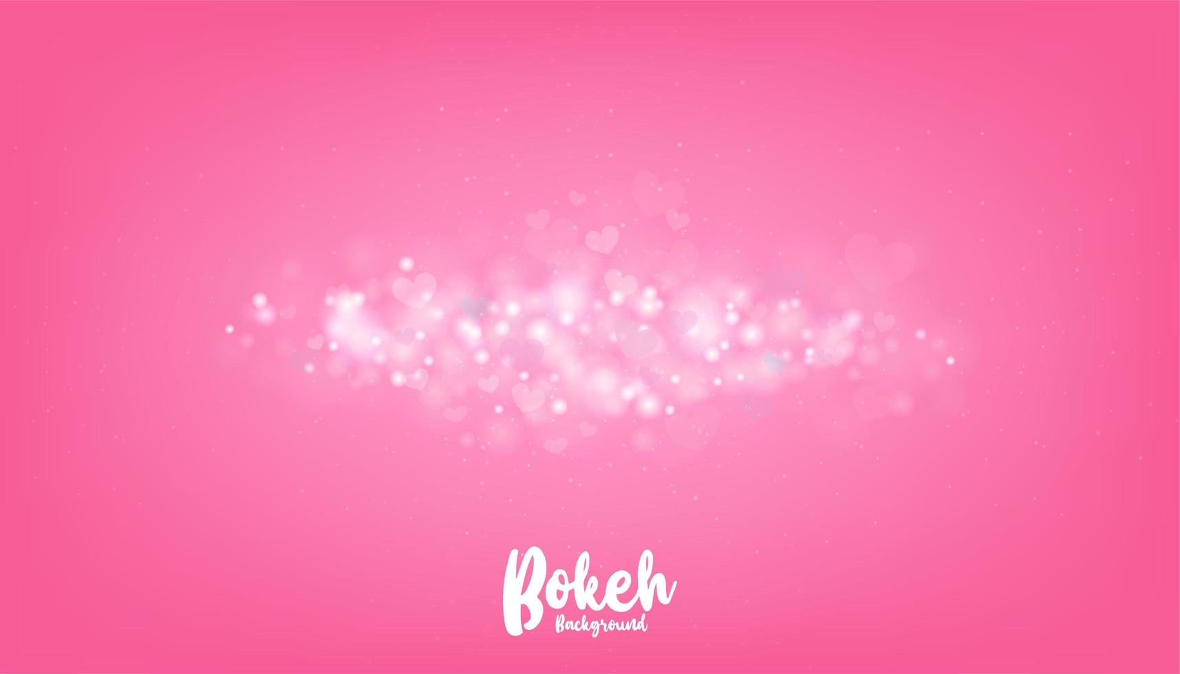 Valentine's Bokeh Hearts Pink Background vector