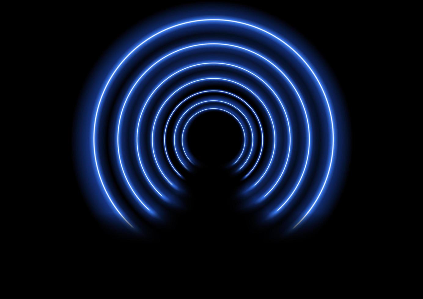 Neon tunnel effect vector