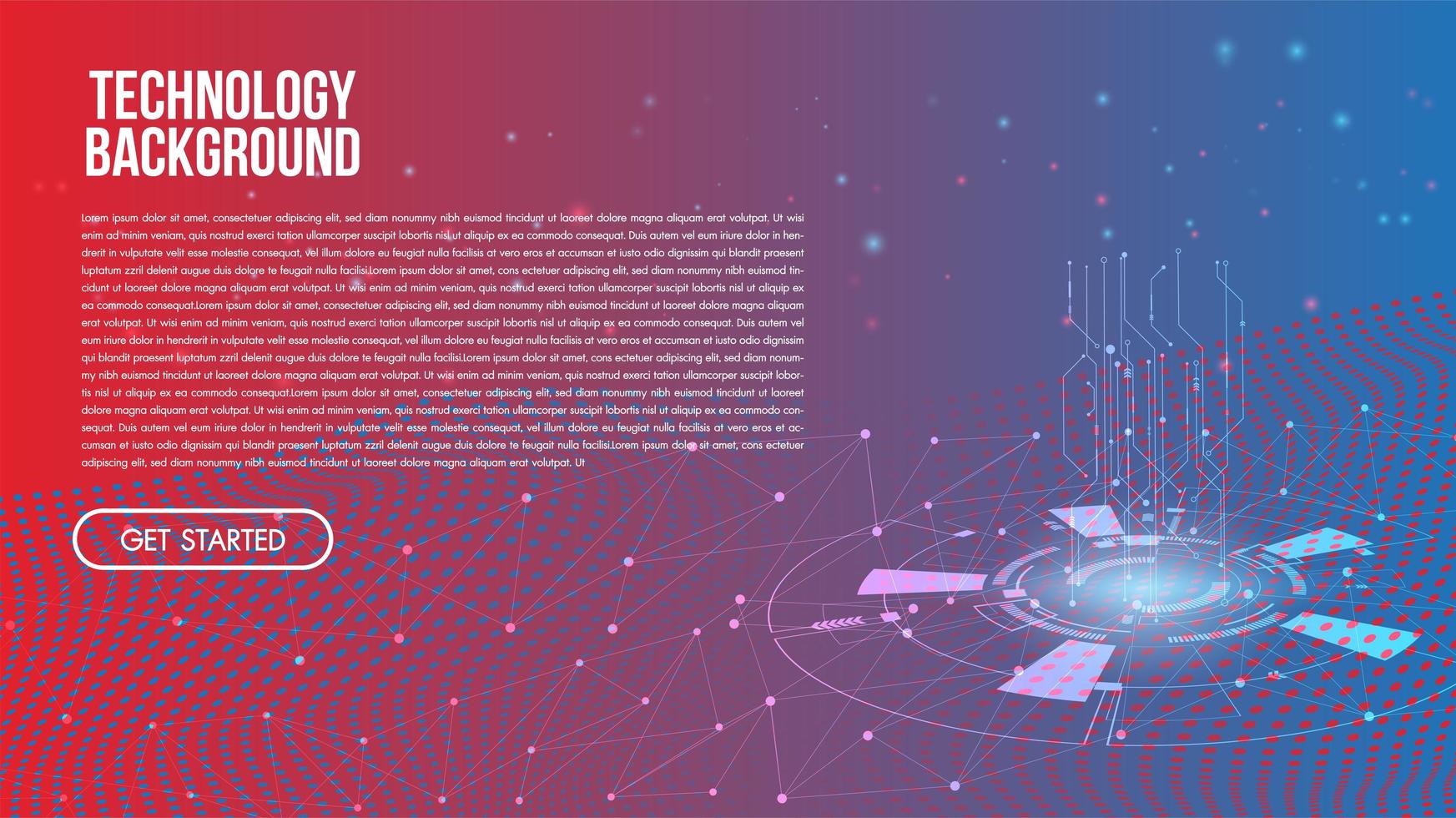 Abstract technology background Hi-tech communication concept vector
