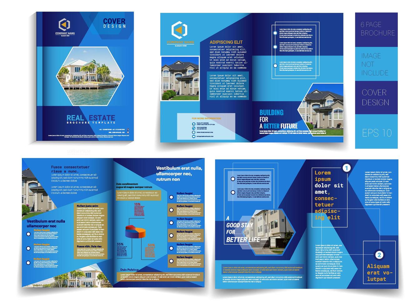 REAL ESTATE BROCHURE TEMPLATE vector