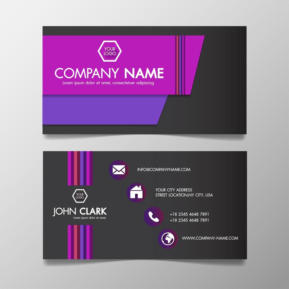 Modern colorful business card template presentation design vector