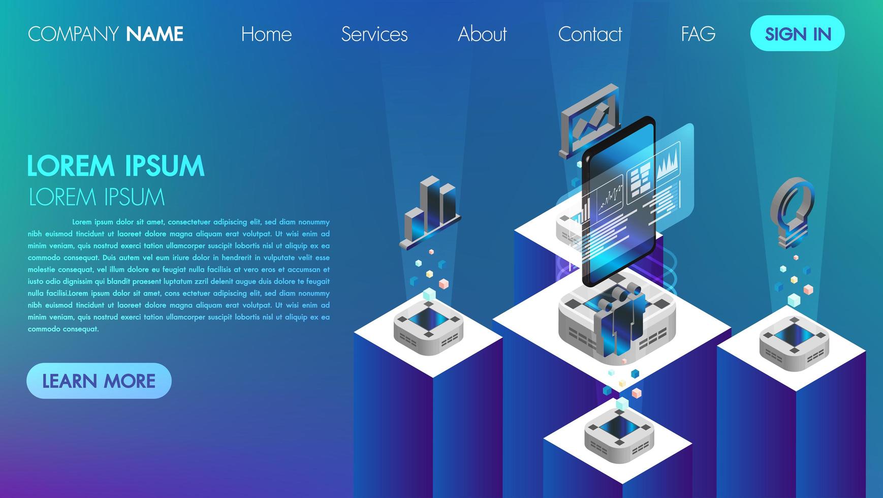 Virtual reality social media communication concept with technology connect vector