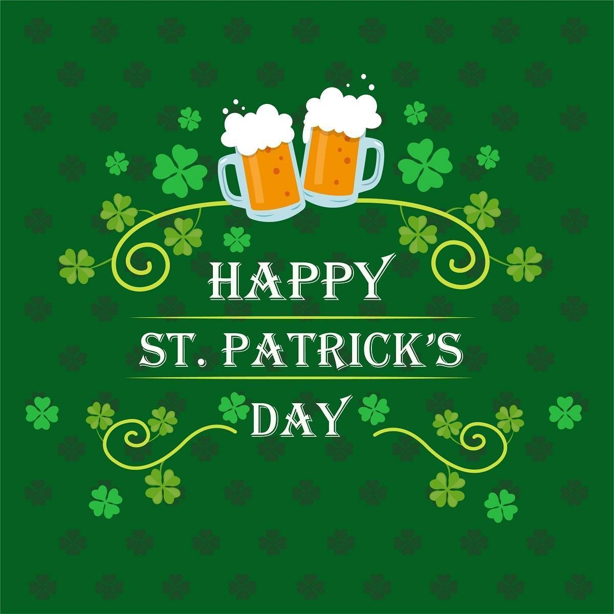 happy saint patrick day celebration banner with shamrock leaf and beers 692700 Vector Art at