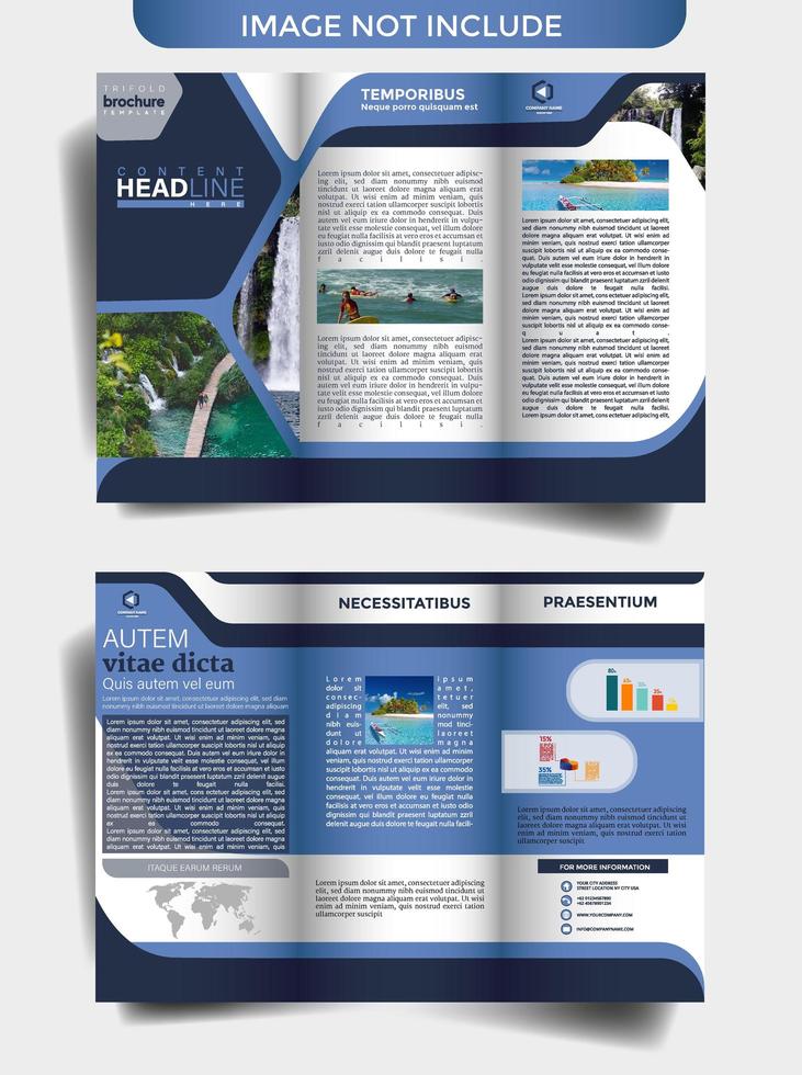 Trifold brochure template vector