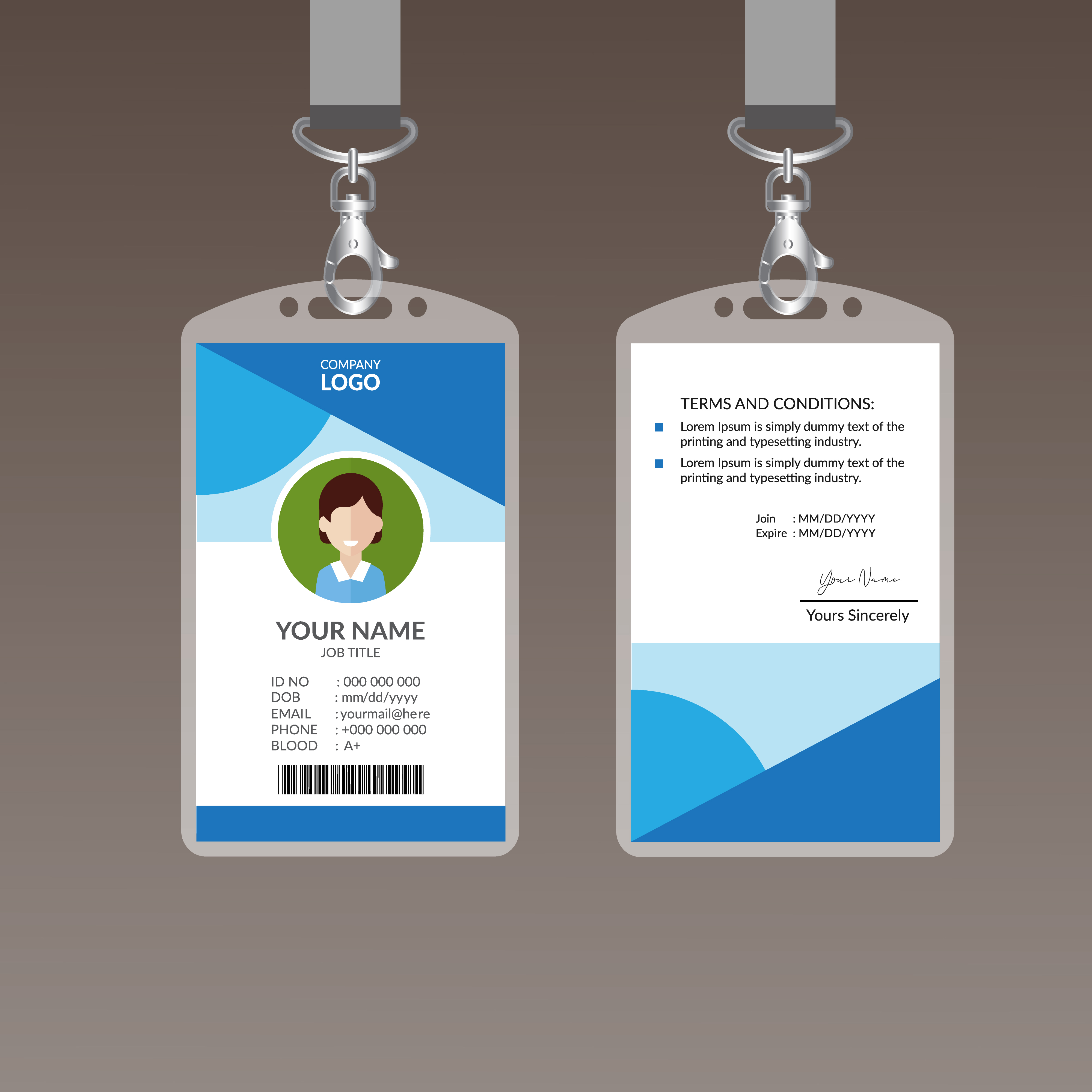 Business Id Card Design Vector Free Download
