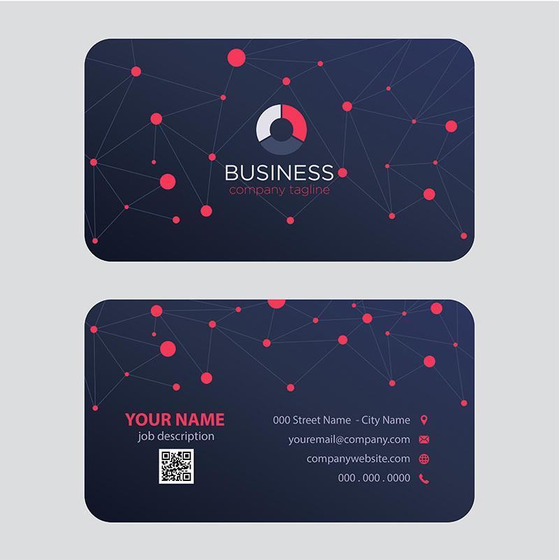 Abstract Dot Lines Business Card Design vector