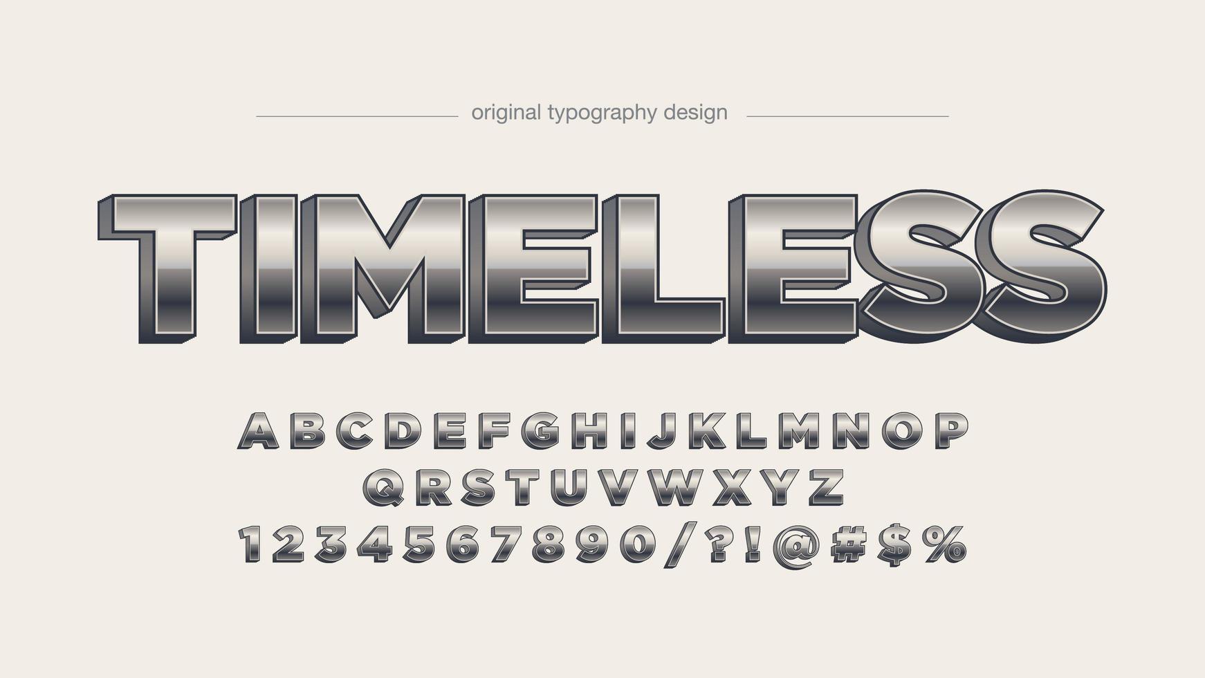 Chrome Bold Uppercase Business Typography vector