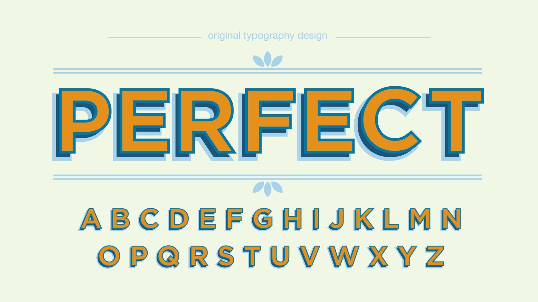 Orange Bold Uppercase Elegant Typography vector