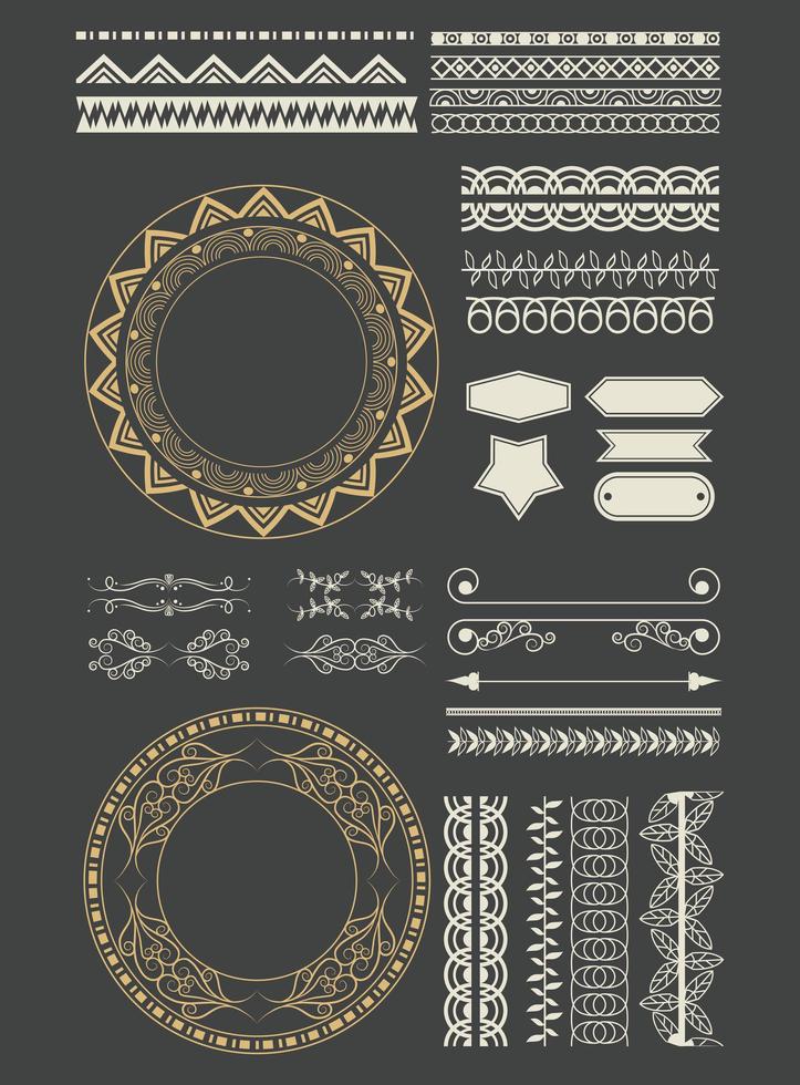 corative ribbon banners emblems cartoon vector