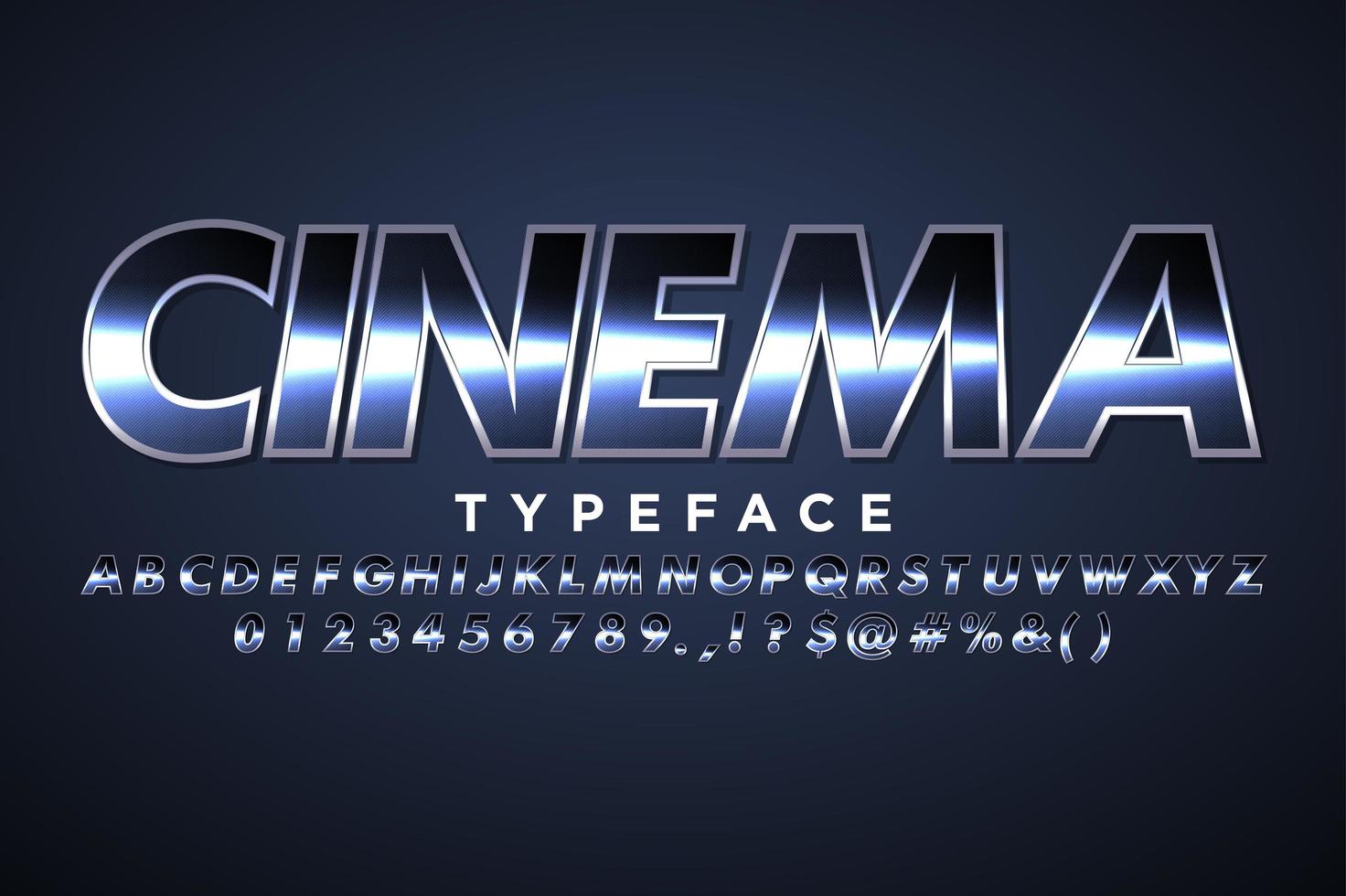 Modern Alphabet With Cinematic Effect For Movie Banner Download