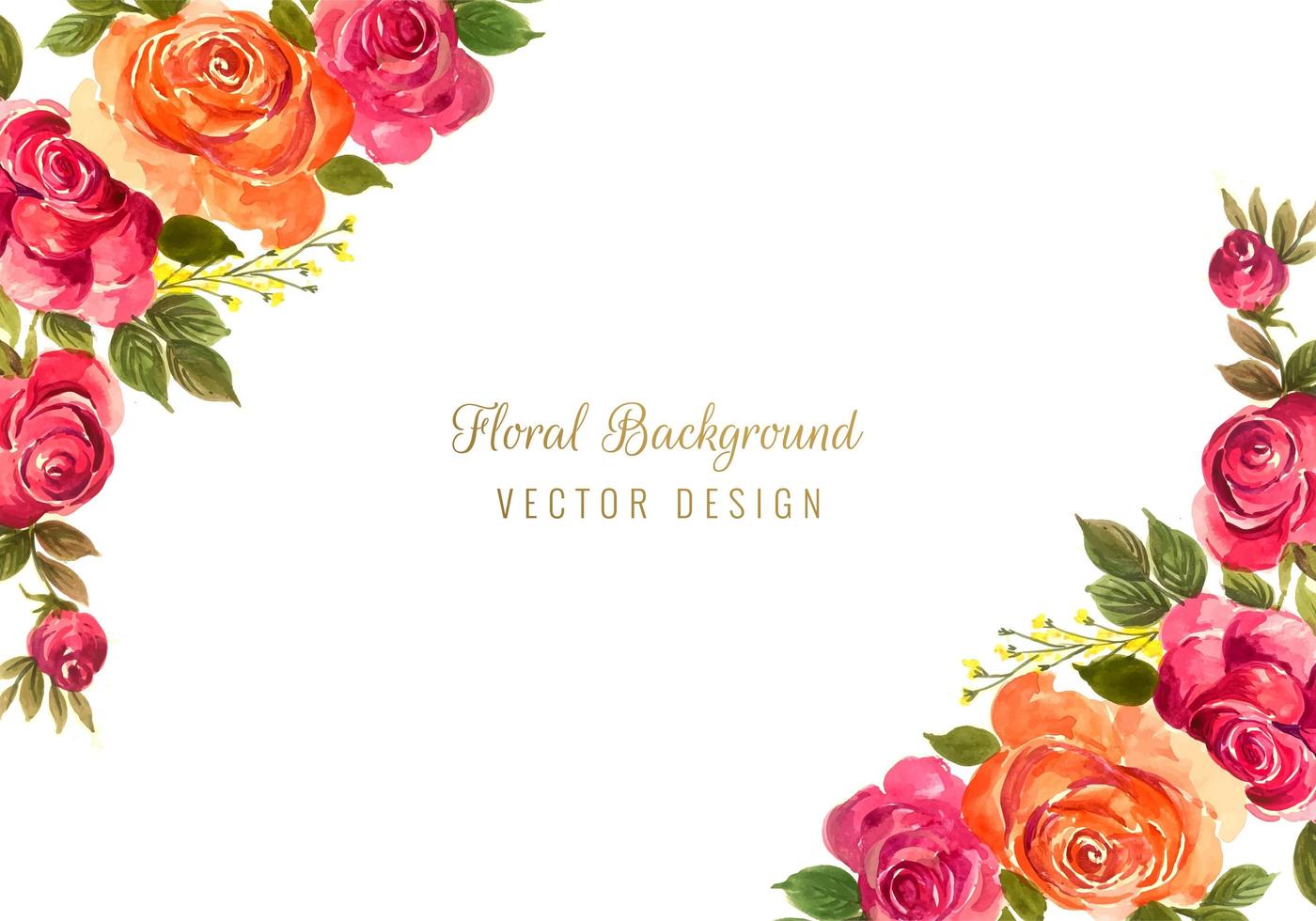 Marco floral decorativo colorido vector