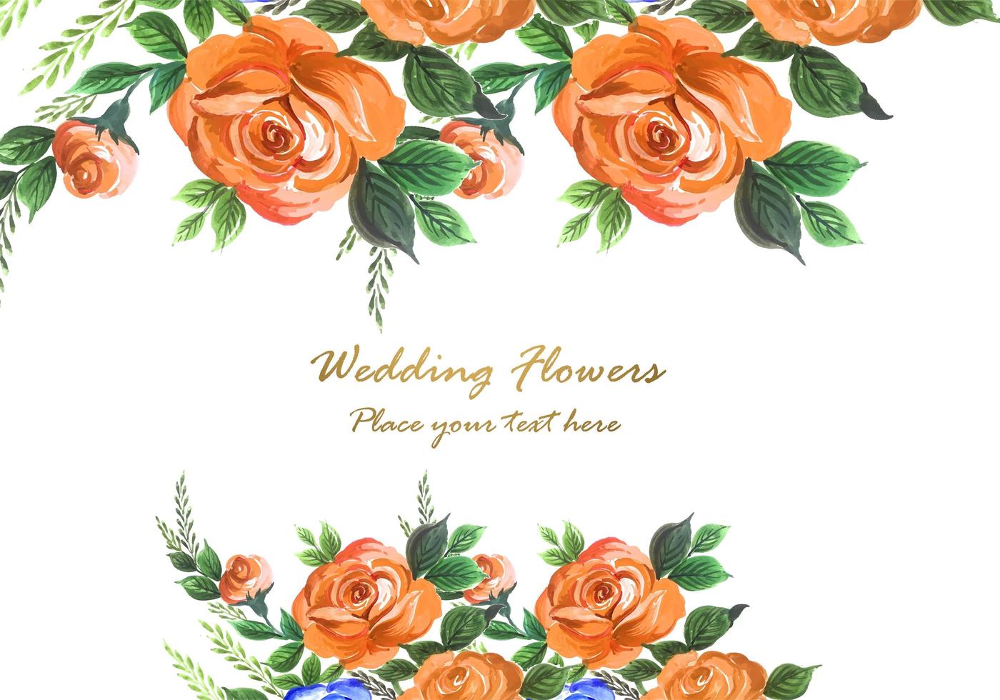 Fondo de flores decorativas de acuarela vector