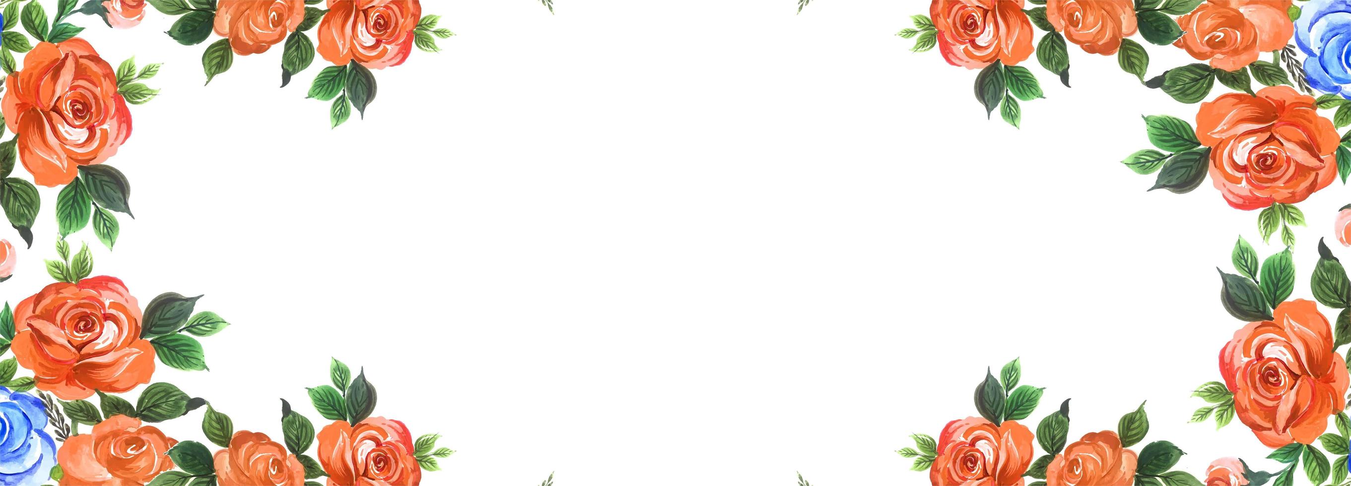 Floral banner background vector