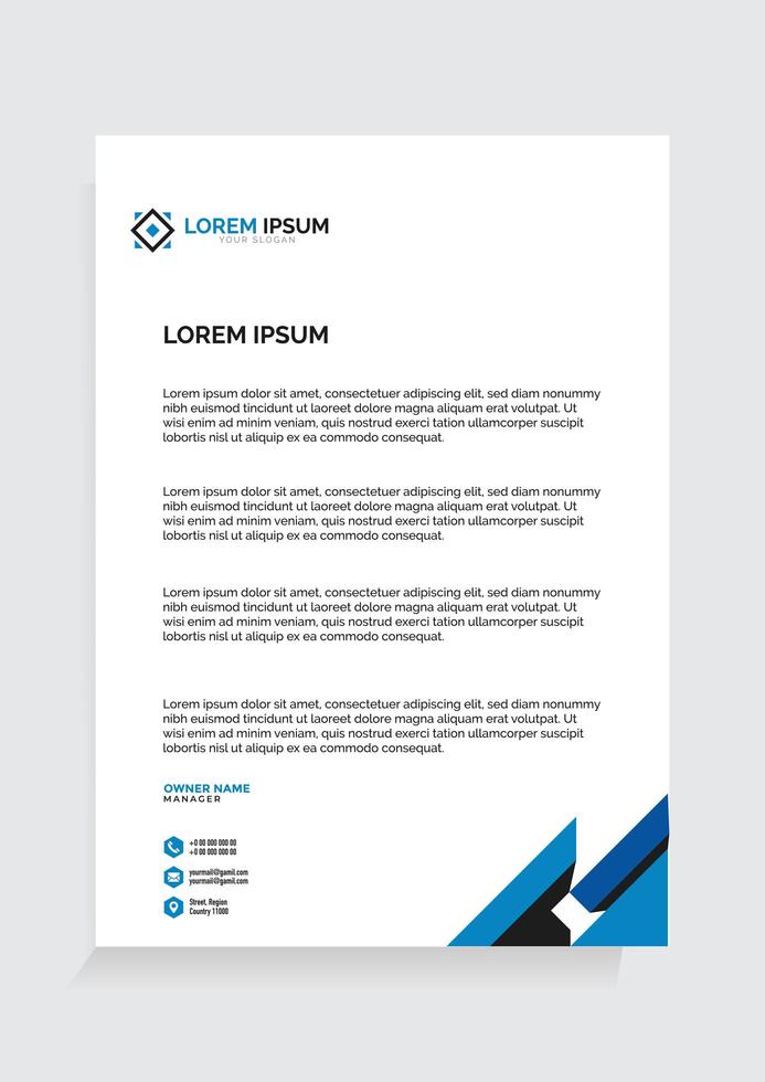 Professional Letterhead Design vector