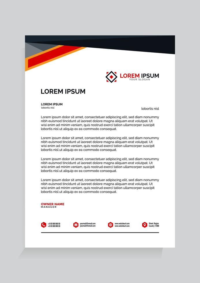 Professional Letterhead Design vector