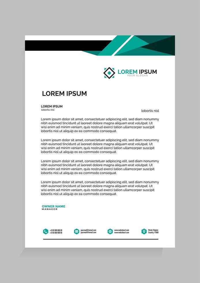 Professional Letterhead Design vector