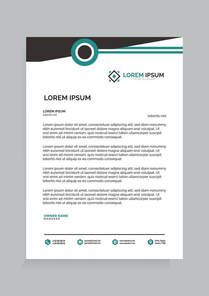 Professional Letterhead Design vector
