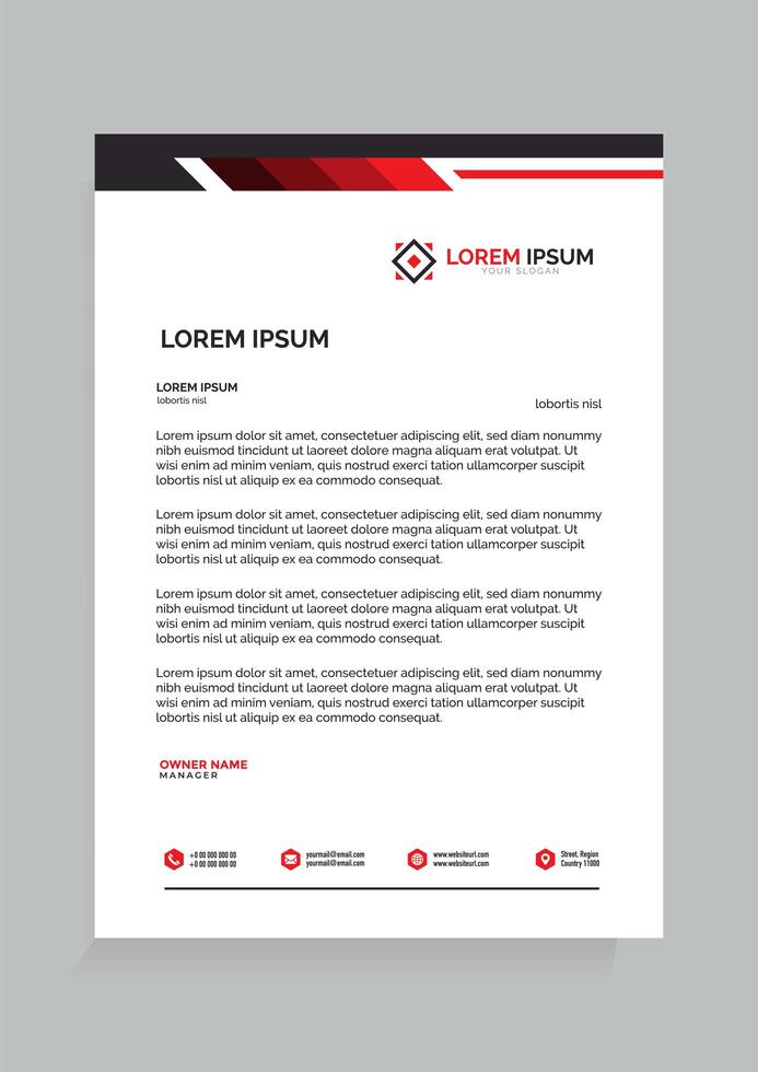 Professional Letterhead Design vector