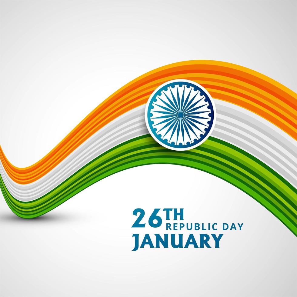 Fondo de onda india para el día de la república vector