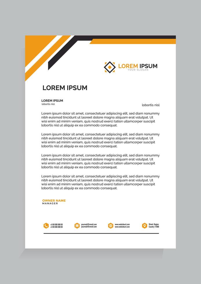 Professional Letterhead Design vector